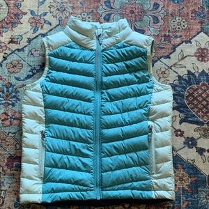 Columbia Kids' Teal and White Quilted Vest